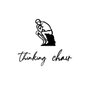 Wallity Thinking Chair Escultura de Pared de Metal Negro